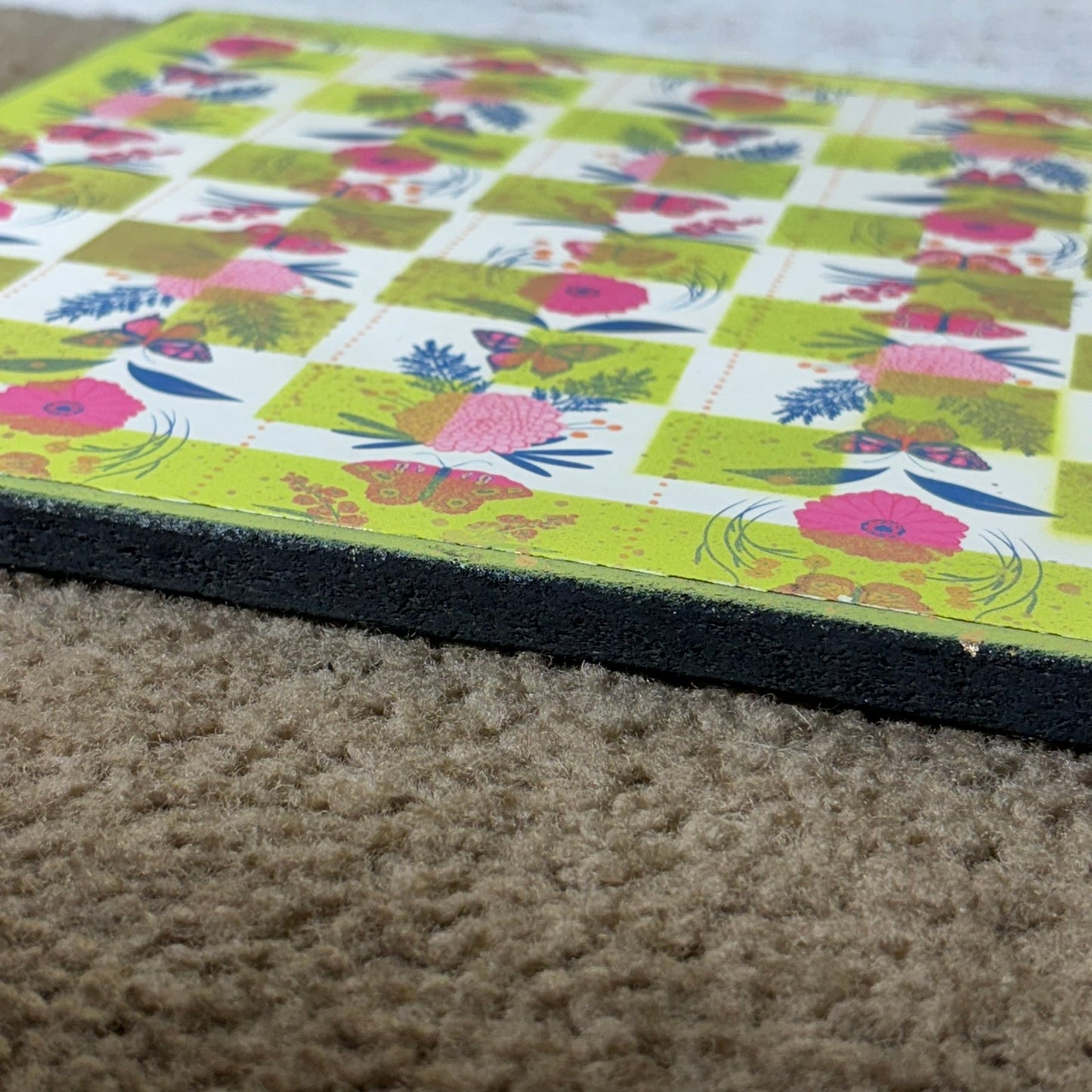 Neon Green Garden - Scrapbook Chess Board