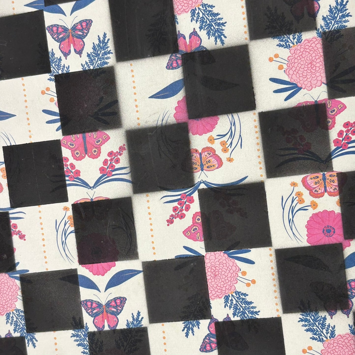 Pink & White - Scrapbook Chess Board
