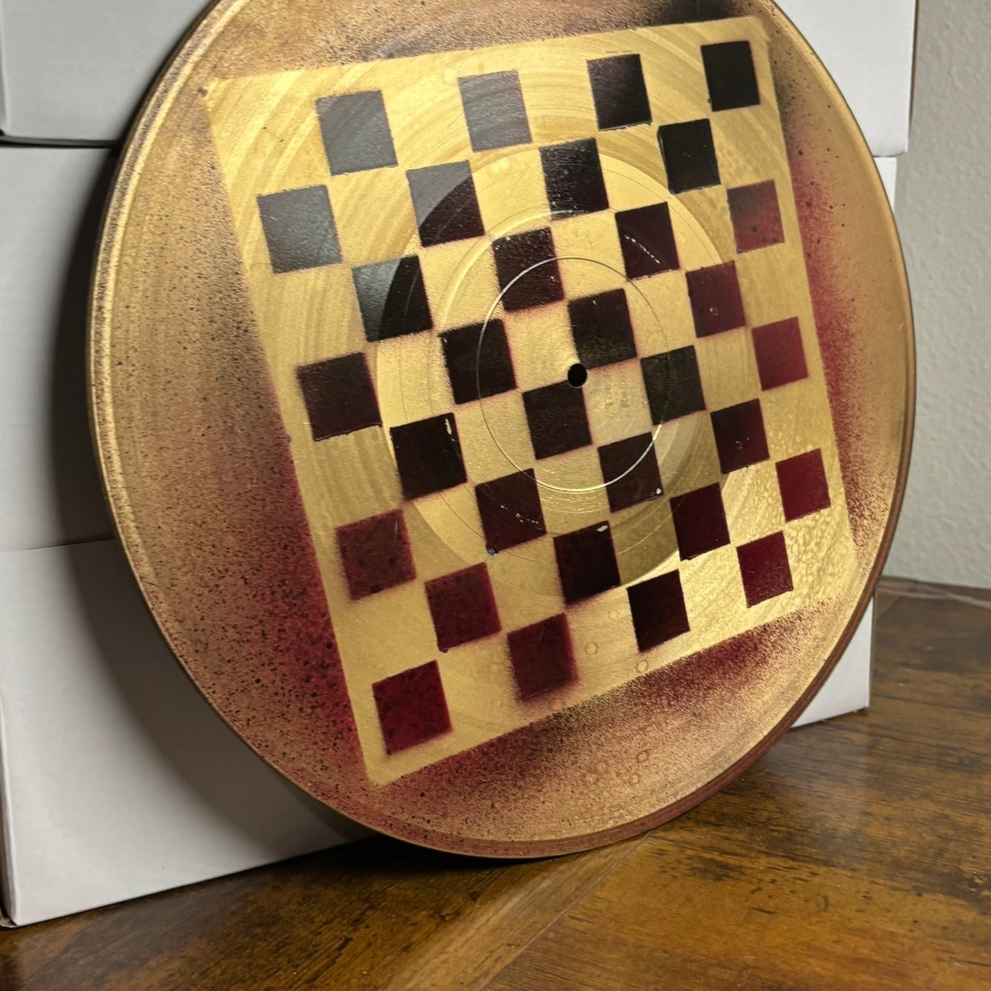 Golden Supreme Red - Vinyl Chess Board
