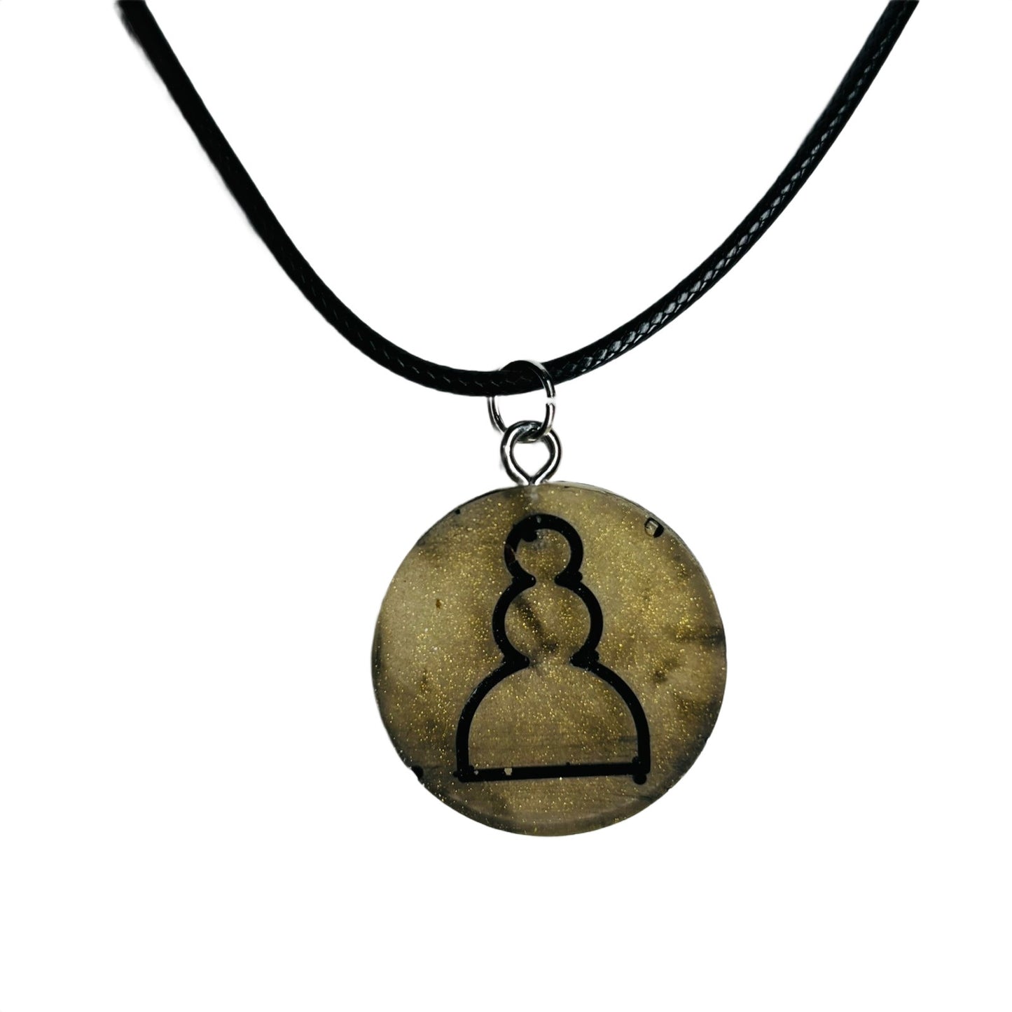 Vintage Pawn - Handmade Resin Chess Necklace