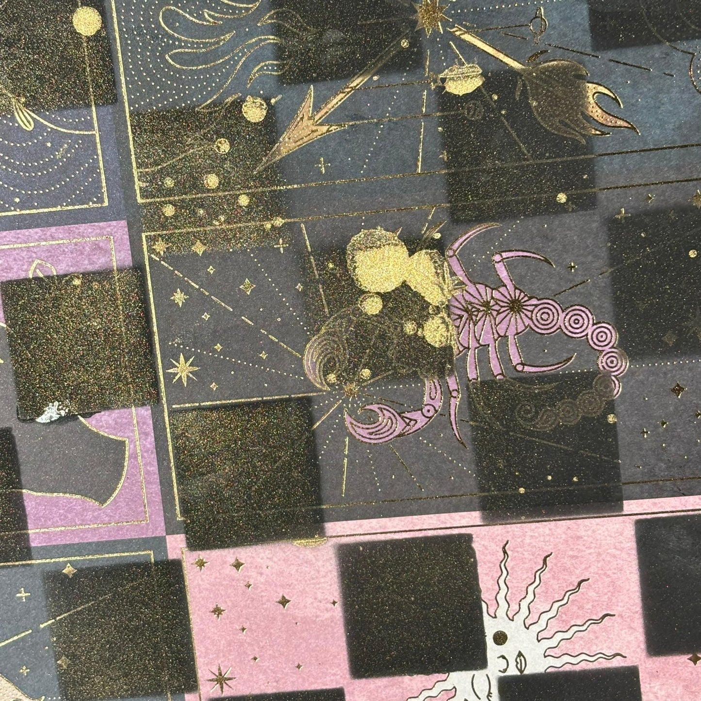 Space Collage - Scrapbook Chess Board