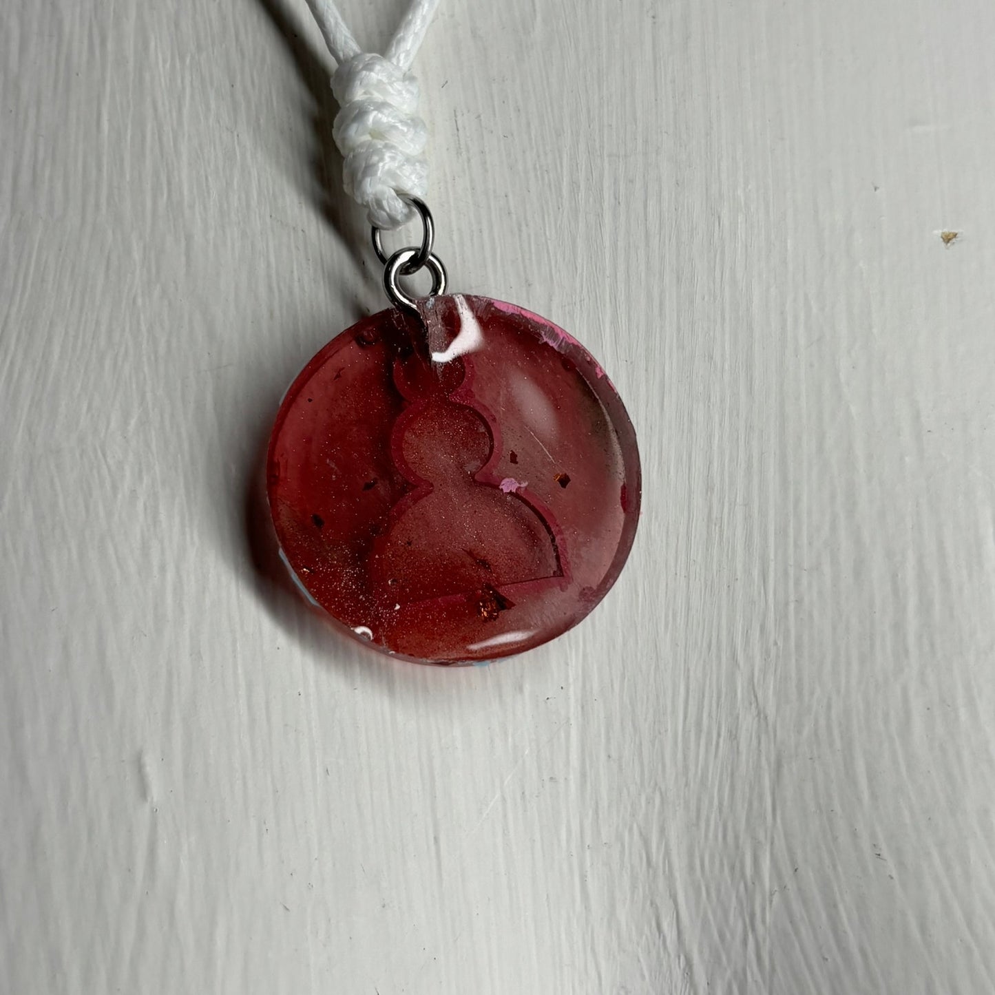 The Pink Pawn - Handmade Resin Chess Necklace