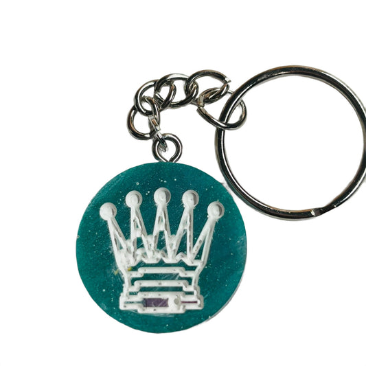Aquatic Green Queen - Handmade Resin Keychain