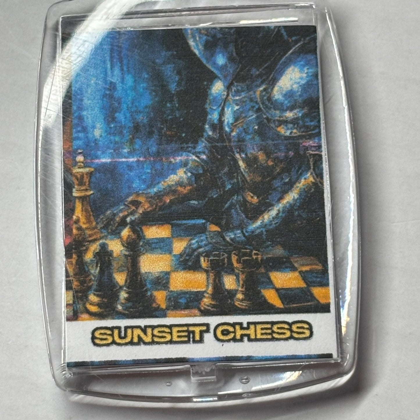 Blue Knight - Chess  Photo Keychain