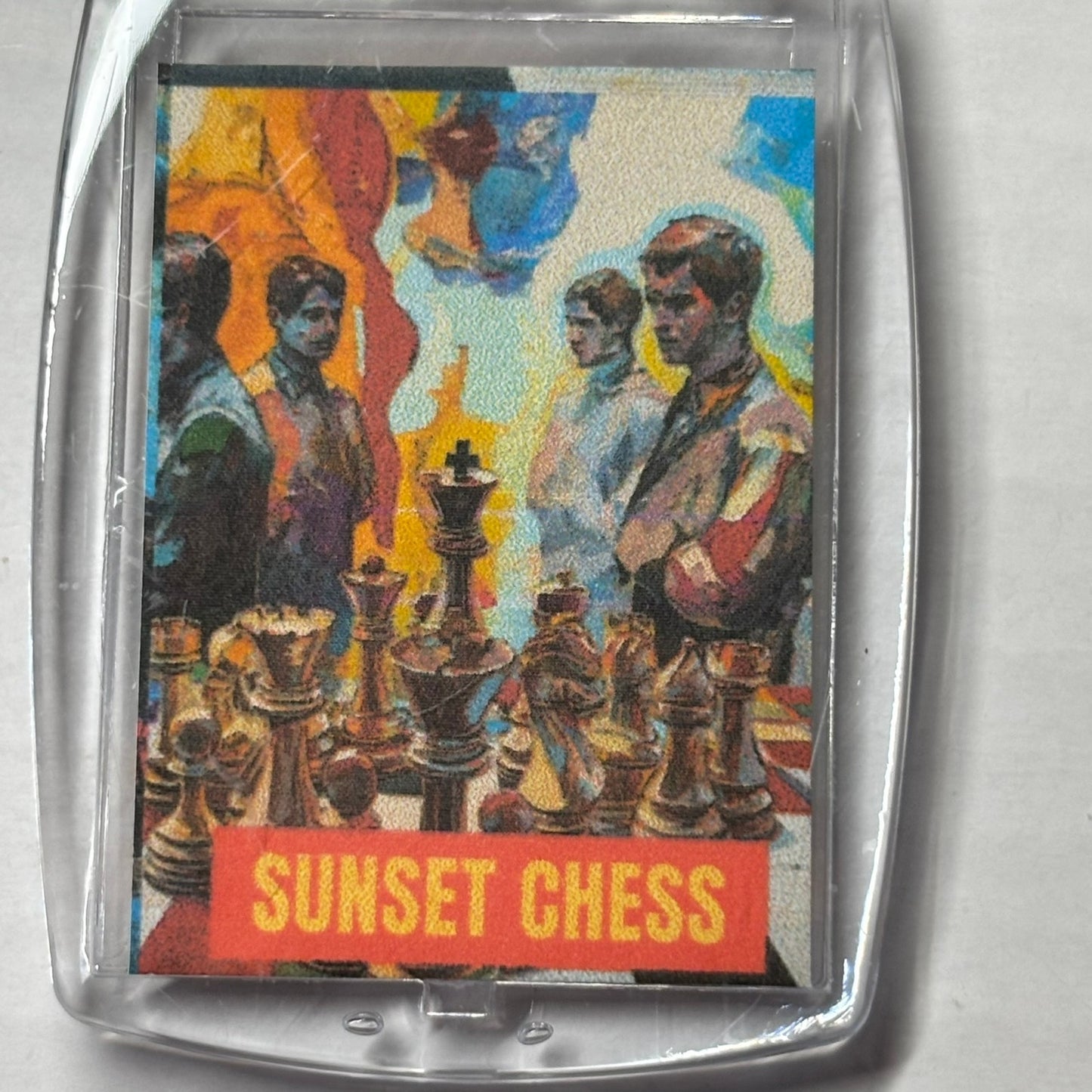 Abstract - Chess  Photo Keychain