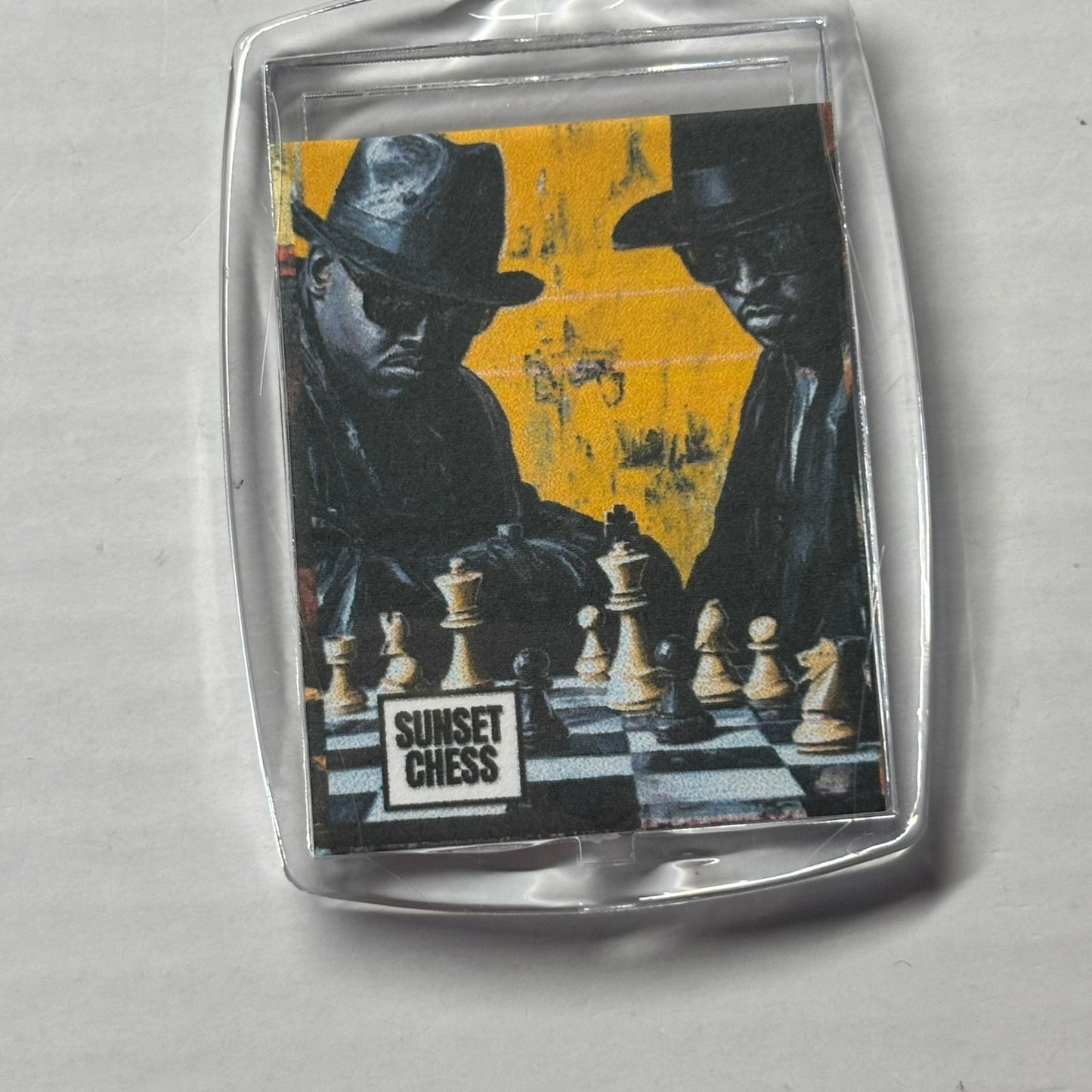 Shadow Men - Chess  Photo Keychain