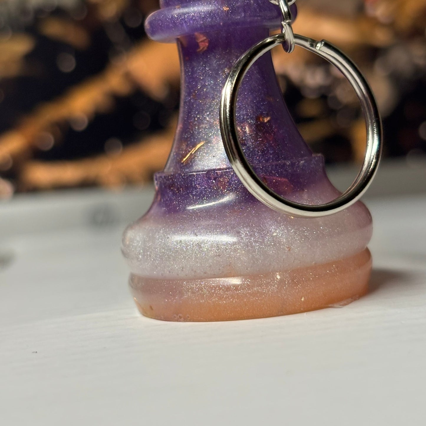 Finest Purple Bishop - Handmade Resin Keychain - Large Edition