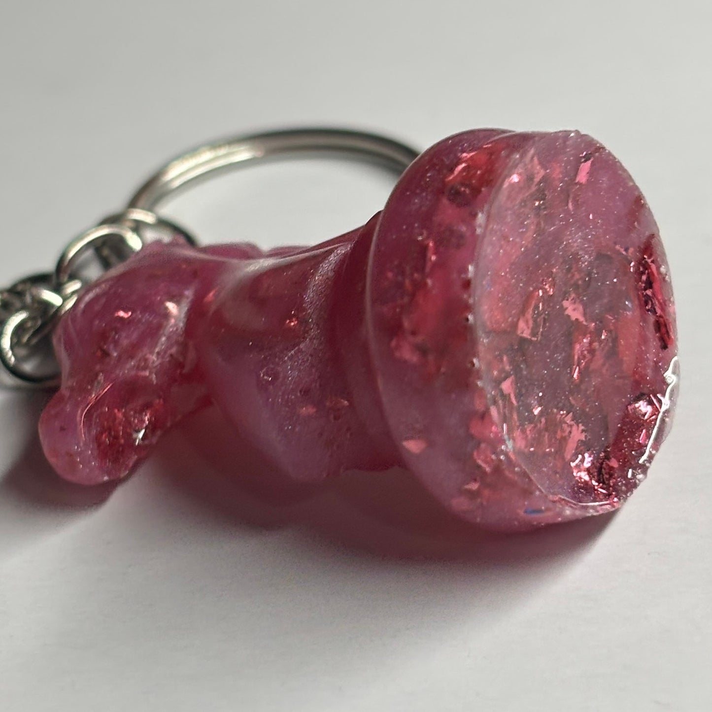 Pink Purple Knight - Handmade Resin Keychain