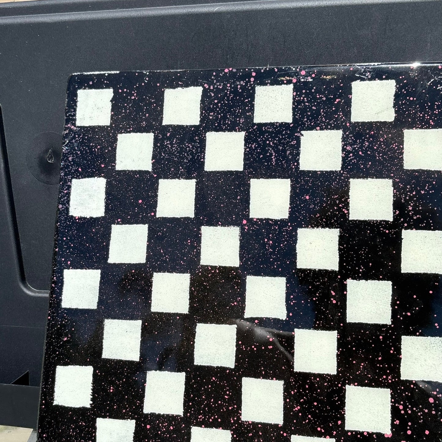 Black Speckled Pink - Resin Coated Chess Board