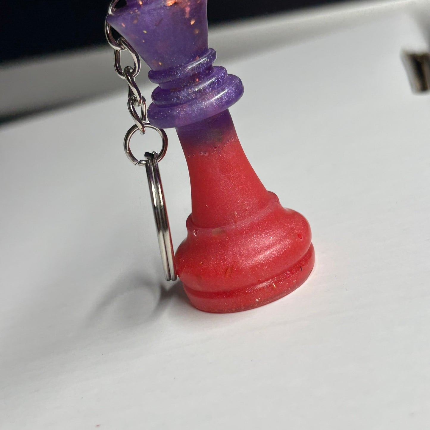 Purple/Red King - Handmade Resin Keychain