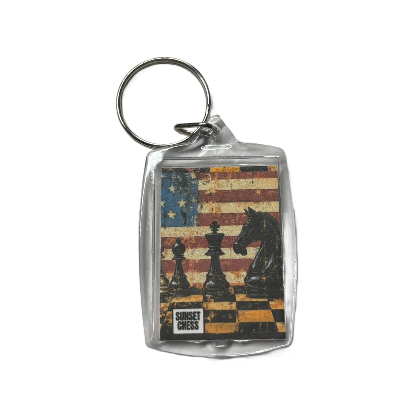 Patriots - Chess  Photo Keychain