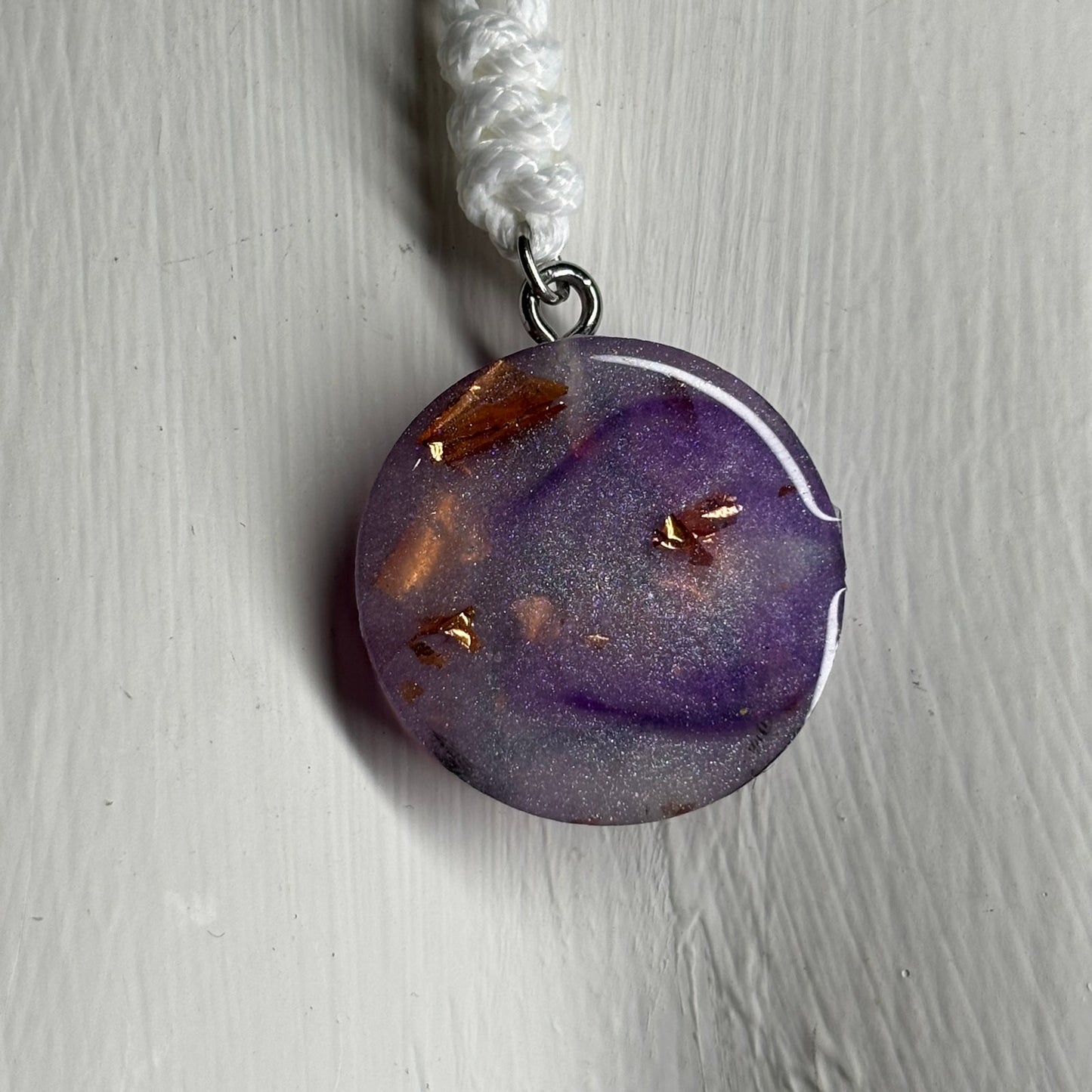 Iced Purple Pawn - Handmade Resin Chess Necklace