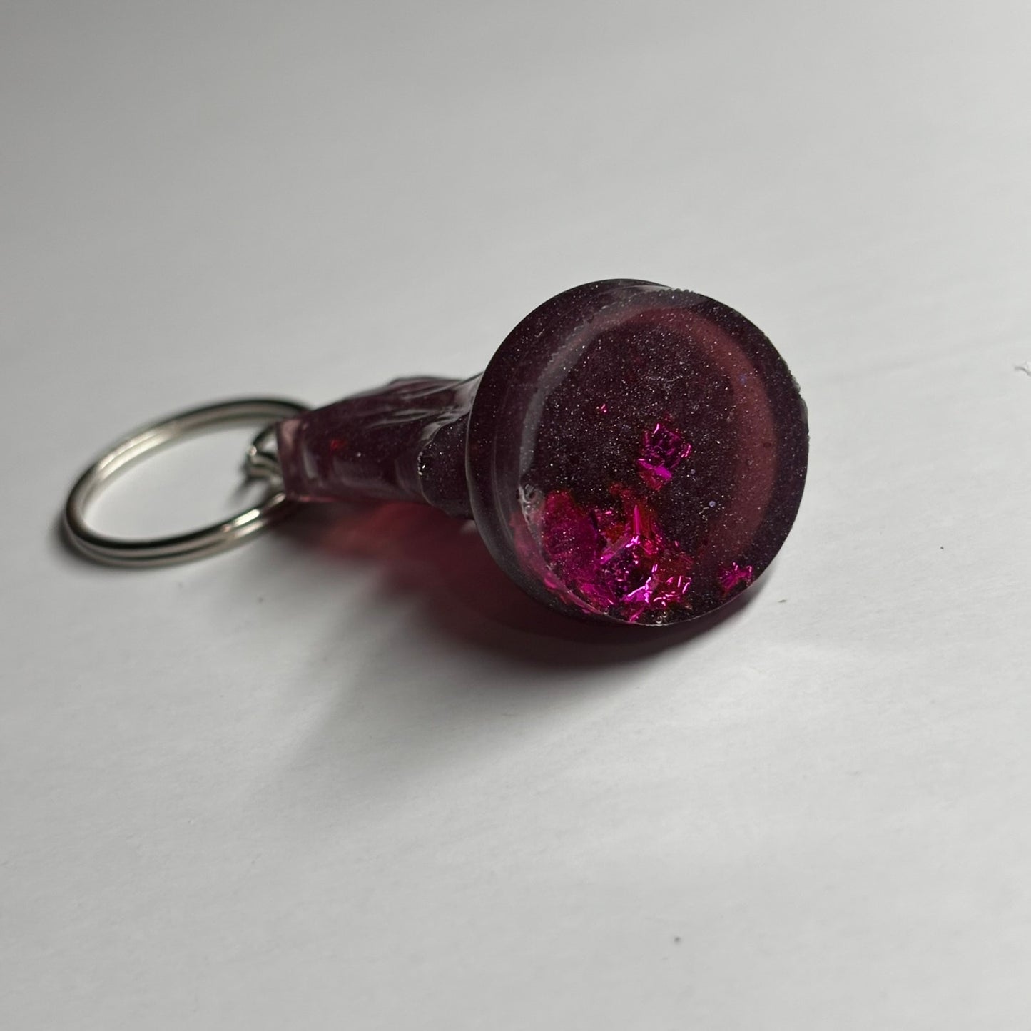 Pink Purple Knight - Handmade Resin Keychain