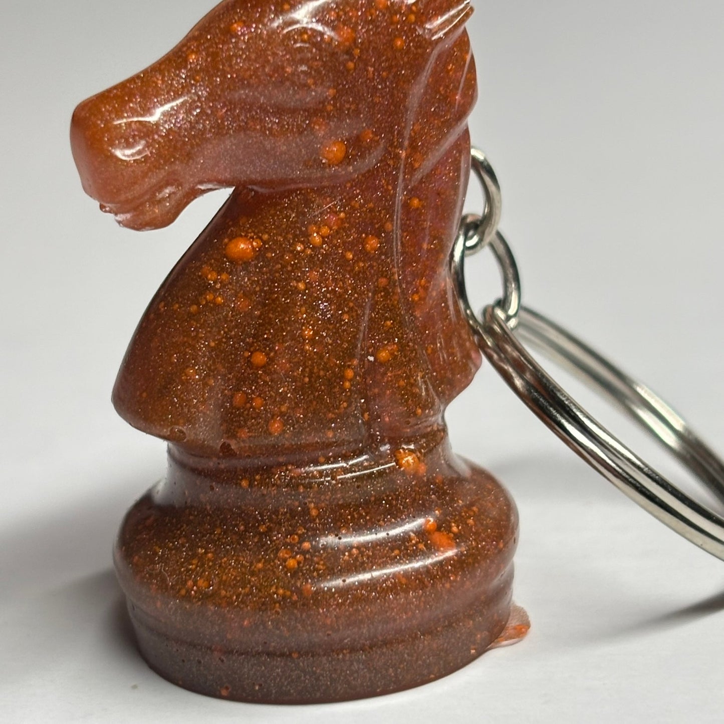 Orange Bubbles Knight - Handmade Resin Keychain