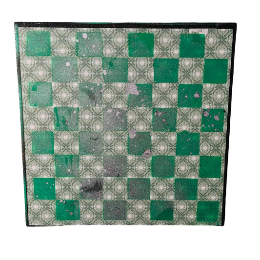 Vintage Chrome Green - Scrapbook Chess Board