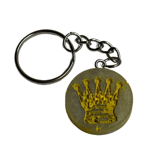 Yellow On Yellow - Handmade Resin Keychain - Flat Edition