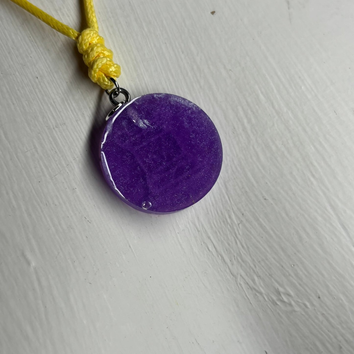 Purple Rook - Handmade Resin Chess Necklace
