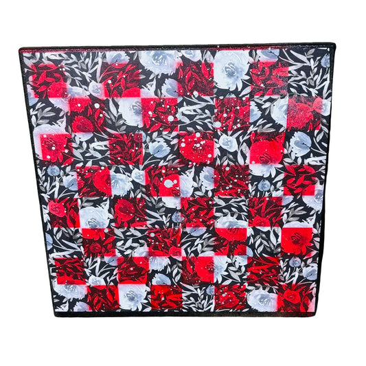 Bloodstained Flowers Design - Scrapbook Chess Board