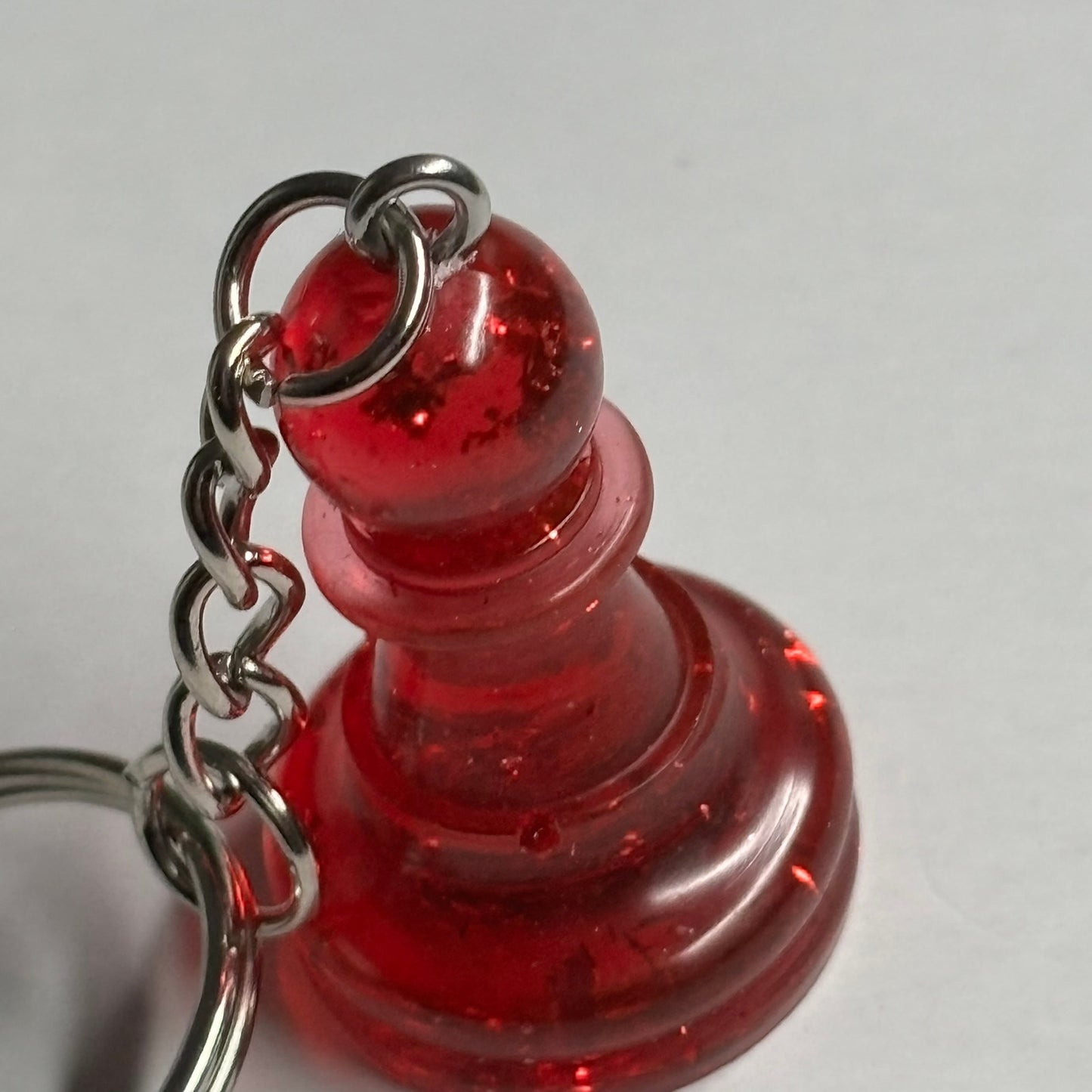 Cherry Red Pawn - Handmade Resin Keychain
