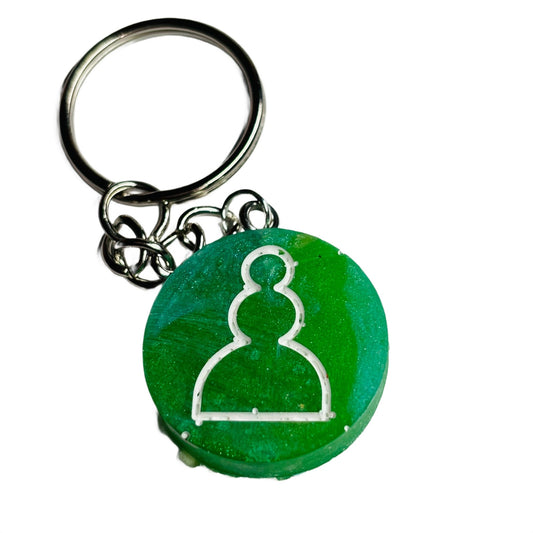 Green Pawn - Handmade Resin Keychain