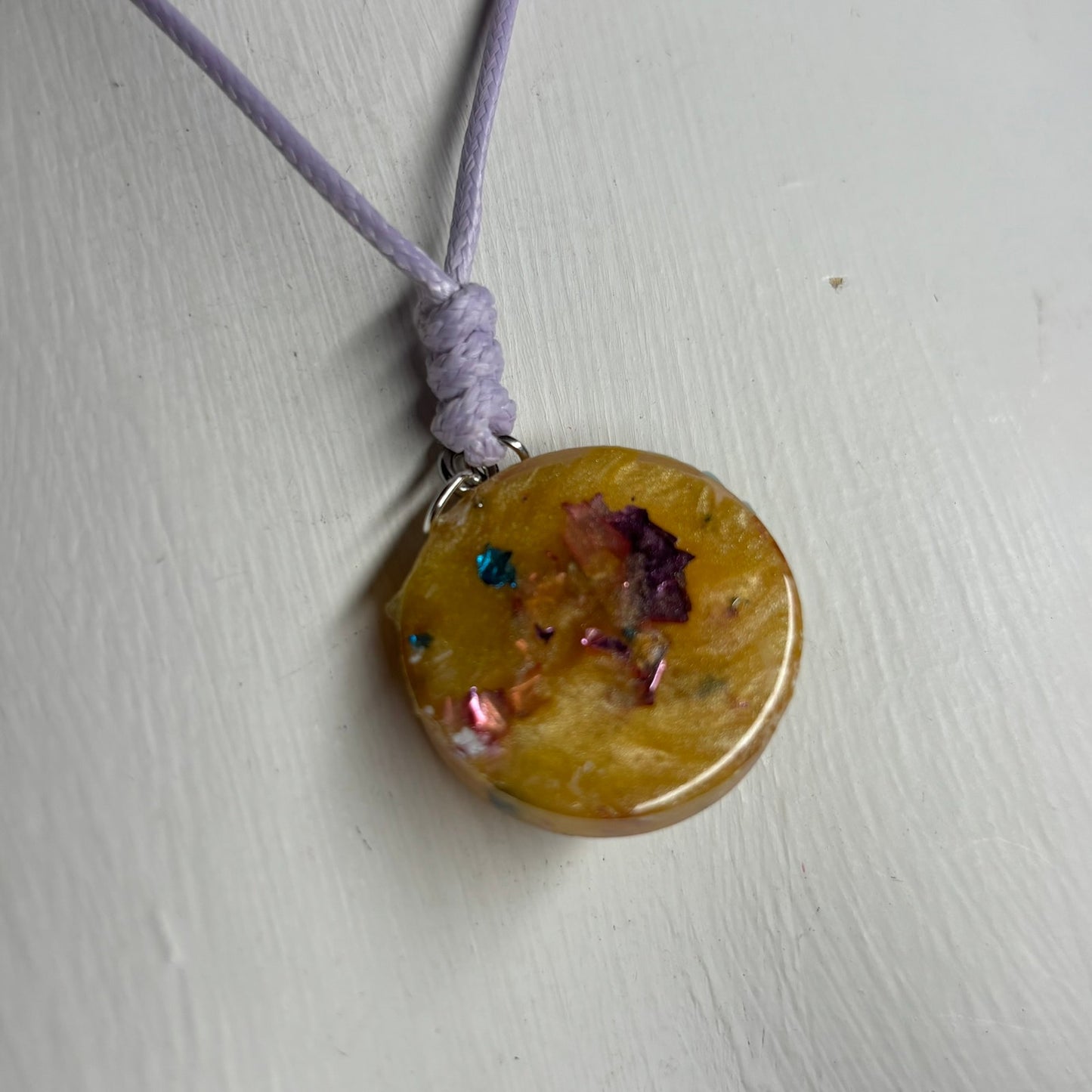 Yellow Queen - Handmade Resin Chess Necklace