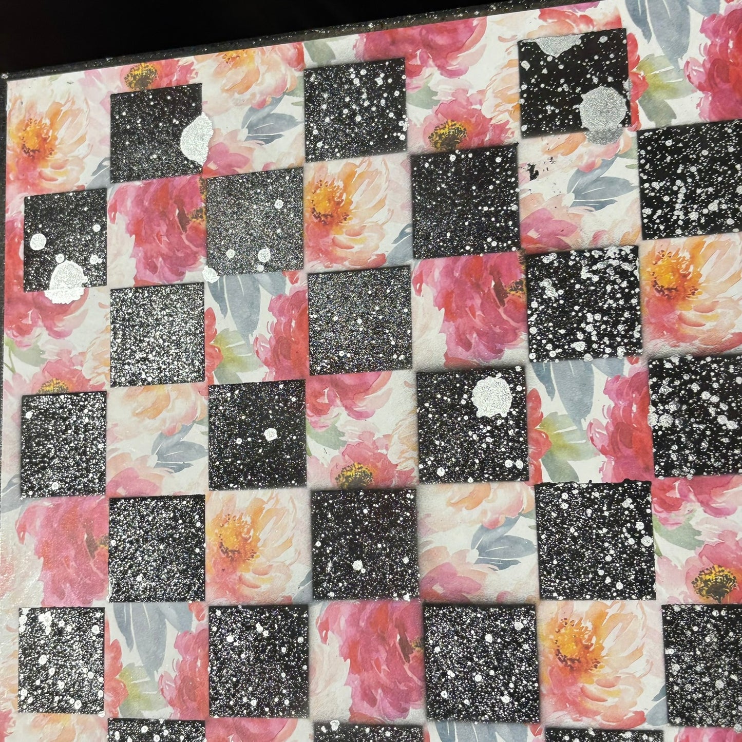 Misty Garden - Scrapbook Chess Board