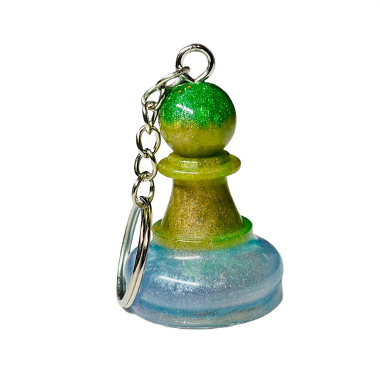 Colored Mixed Pawn - Handmade Resin Keychain - Large Edition