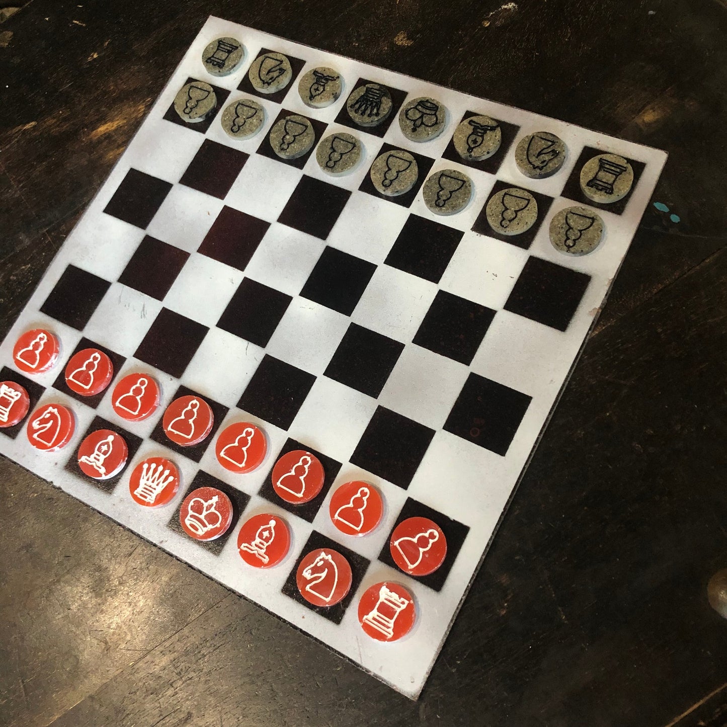 Castle Gray - Painted Chess Set