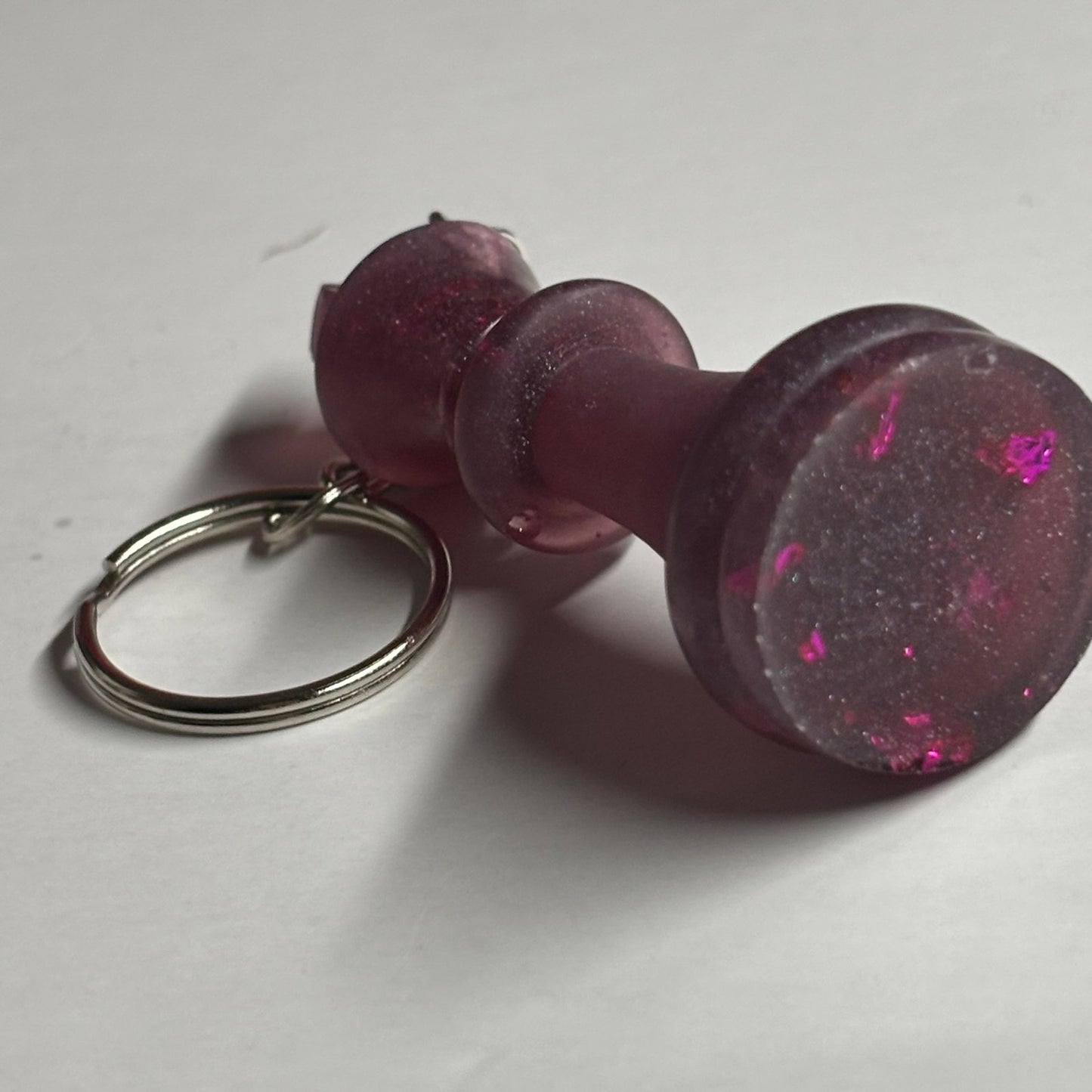 Purple Specked King - Handmade Resin Keychain
