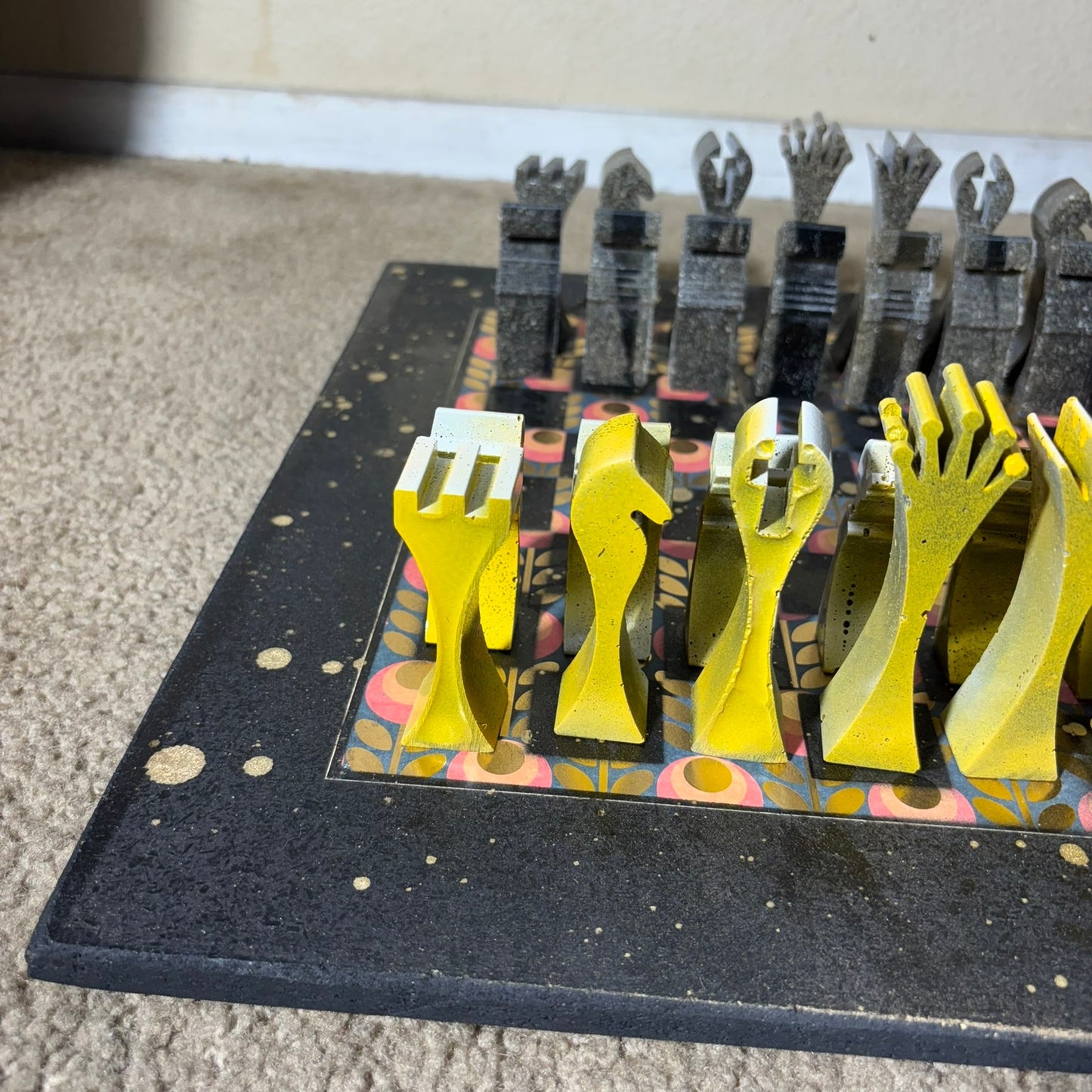 Yellow Golden Hue - Large Deluxe Chess Set