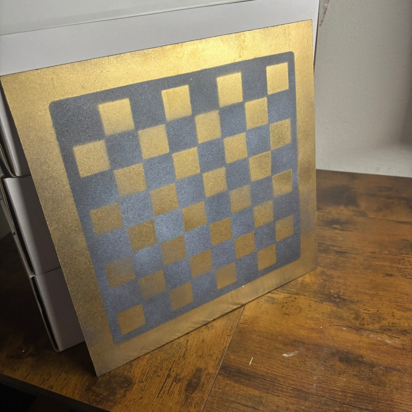 Simple Gold - Painted Chess Board