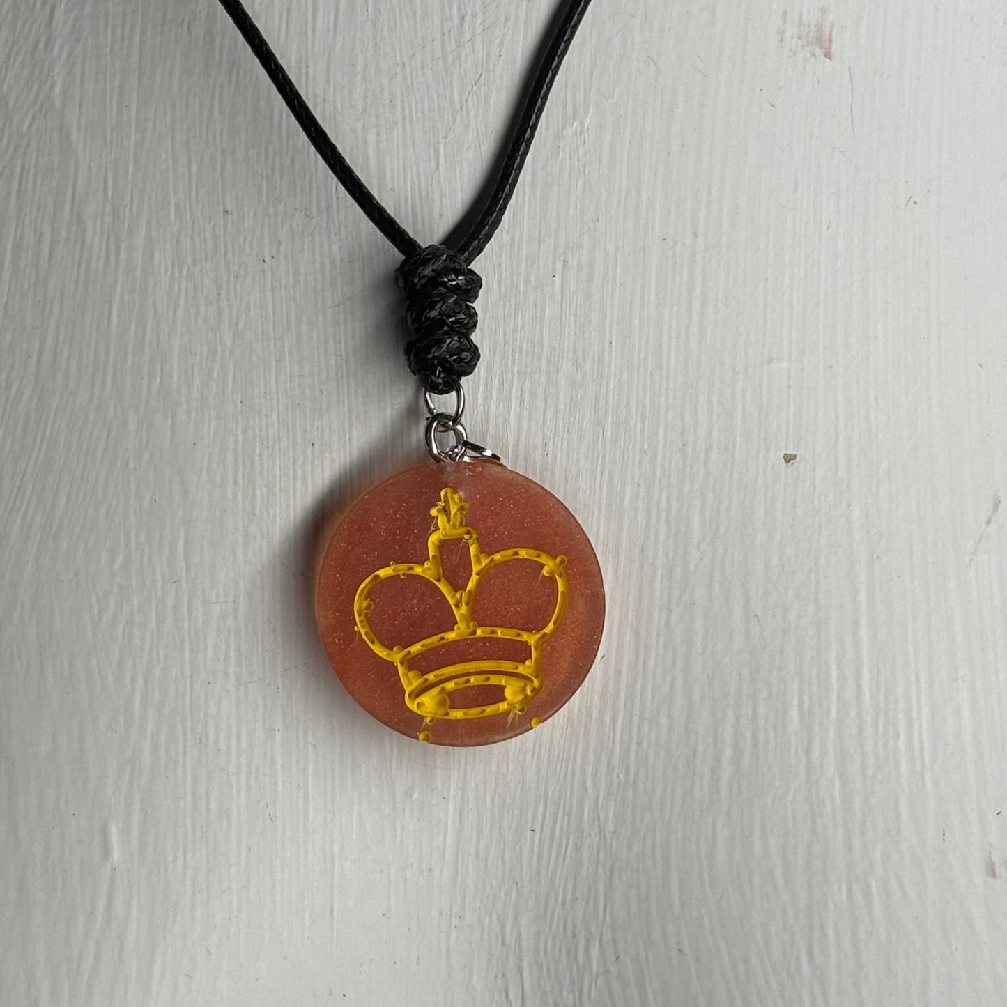 Vibrant King - Handmade Resin Chess Necklace