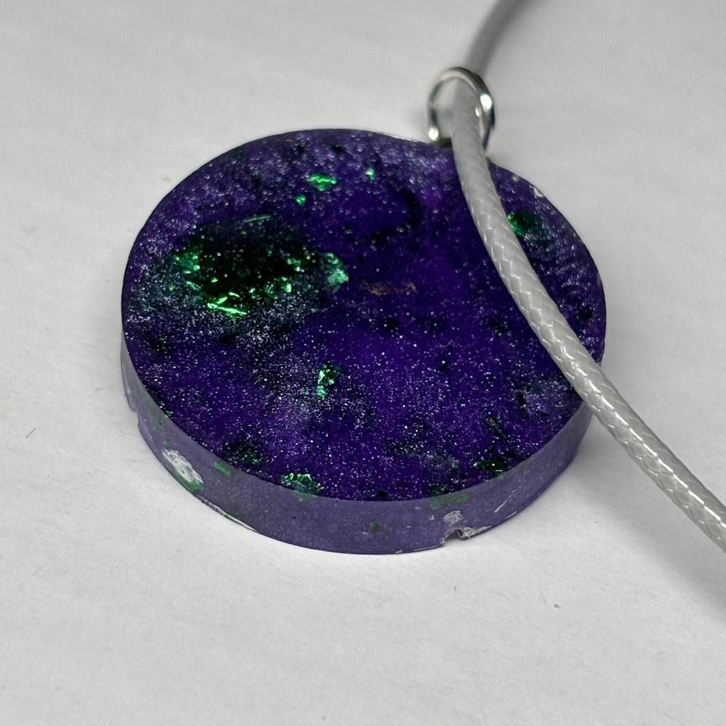 Dark Purple Bishop - Handmade Resin Chess Necklace