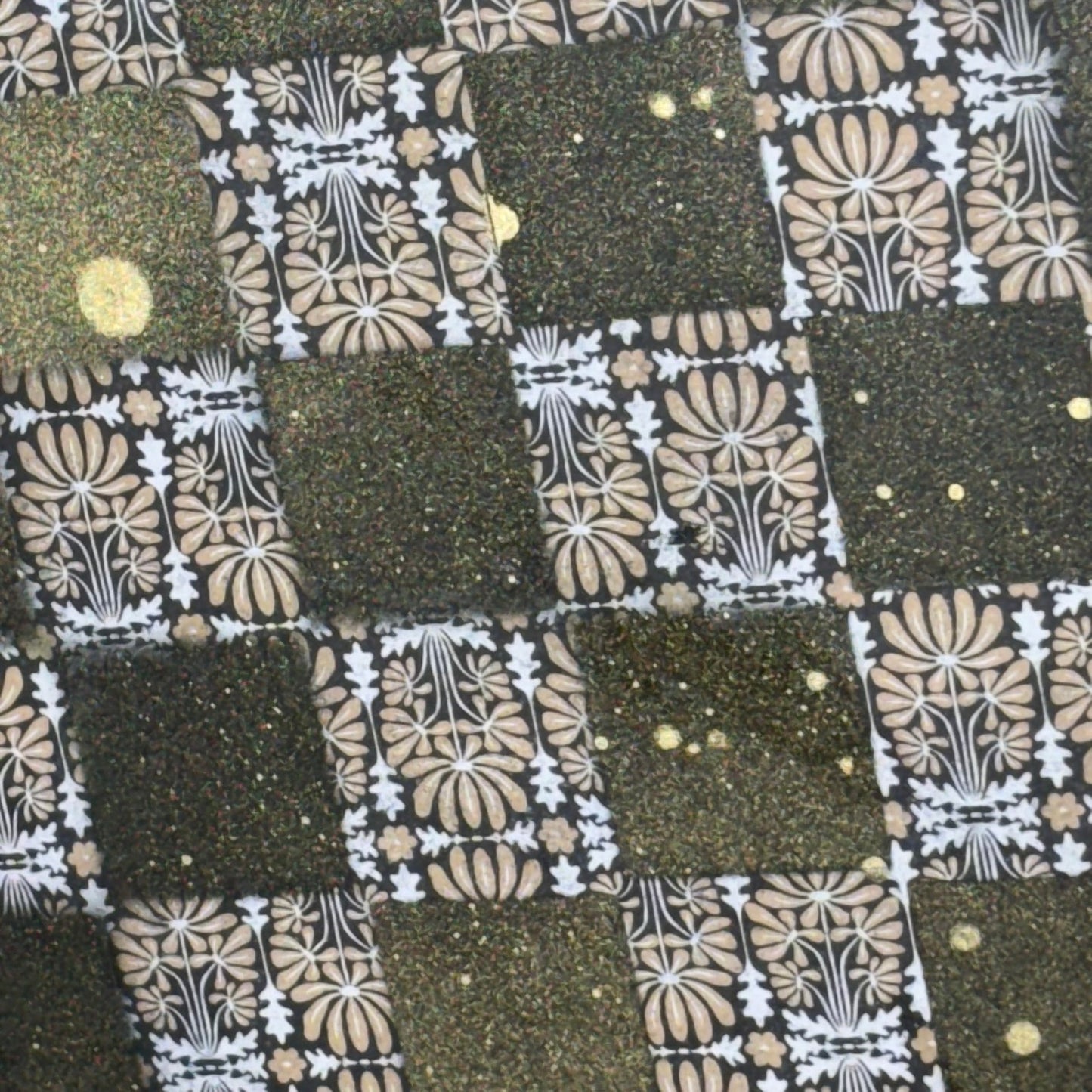 Brown Black Royal Pattern - Large Scrapbook Chess Board