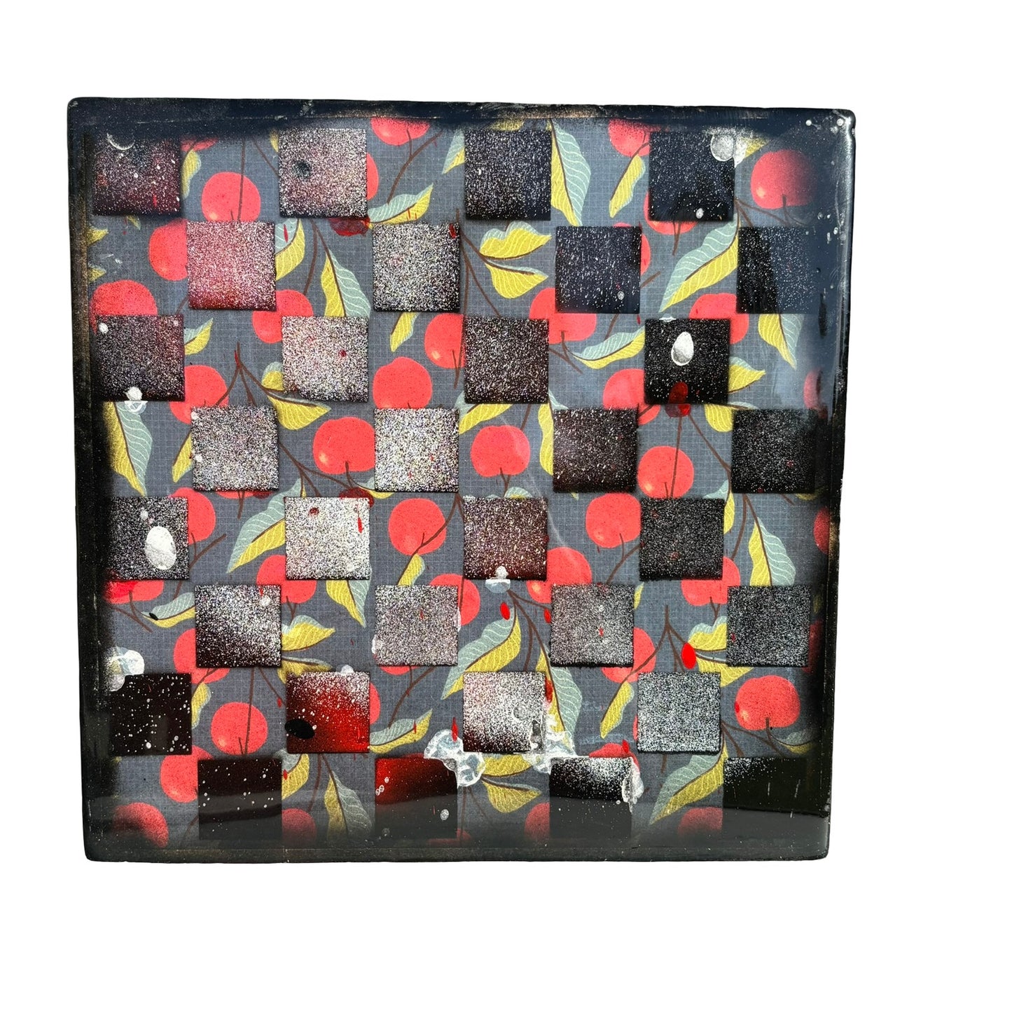 Cherry Pop Chrome - Resin Coated Chess Board