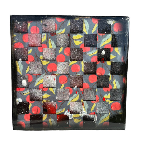 Cherry Pop Chrome - Resin Coated Chess Board