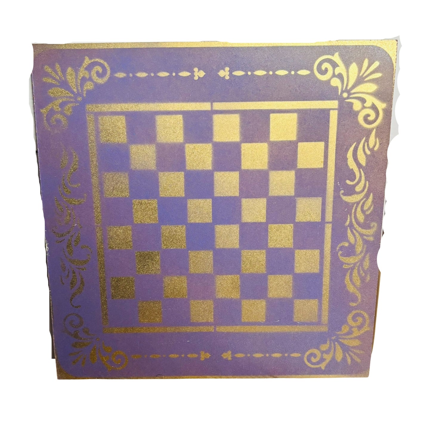 Fading Purple Gold - Painted Chess Board
