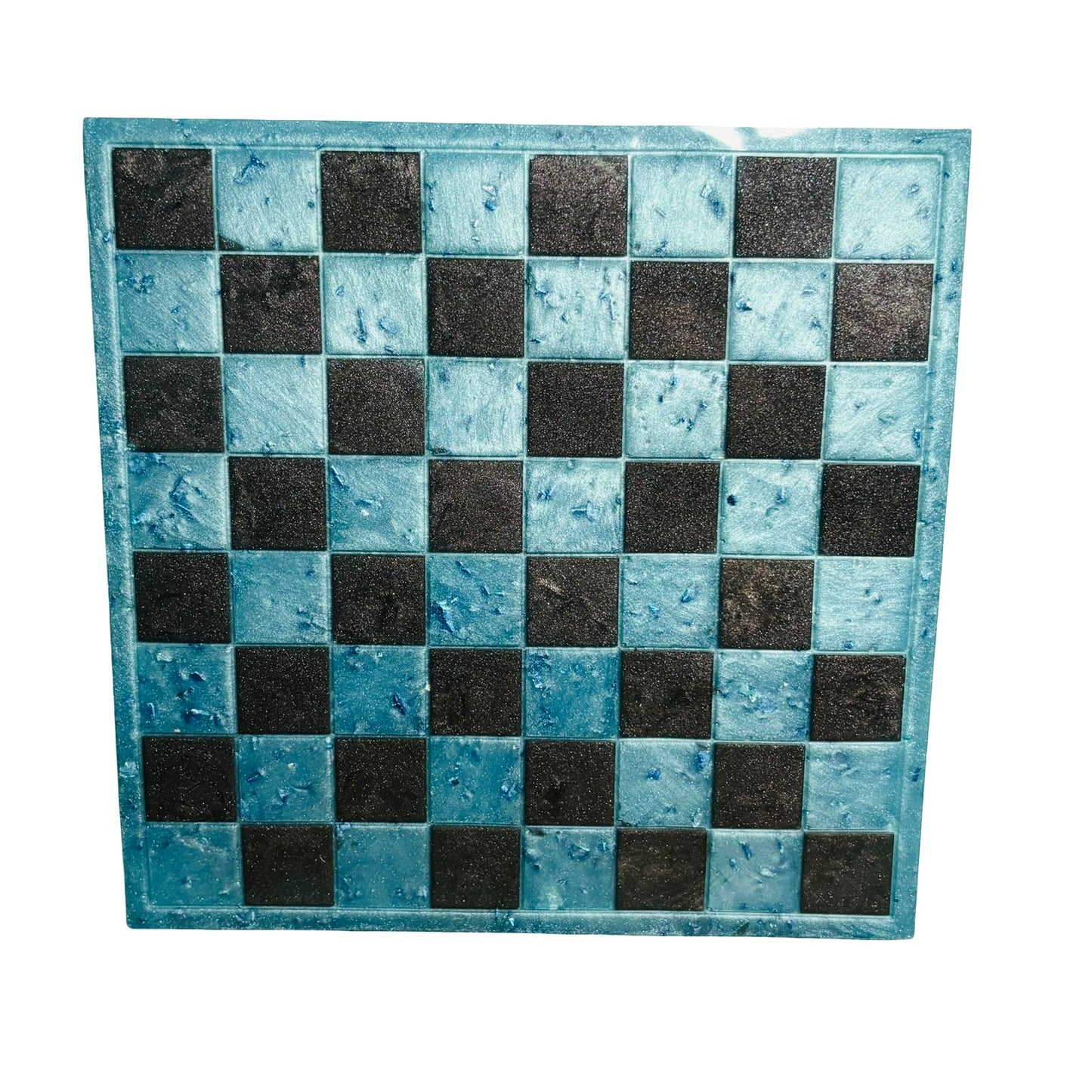 Crystal Blue - Resin Chess Board