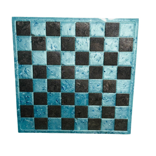 Crystal Blue - Resin Chess Board
