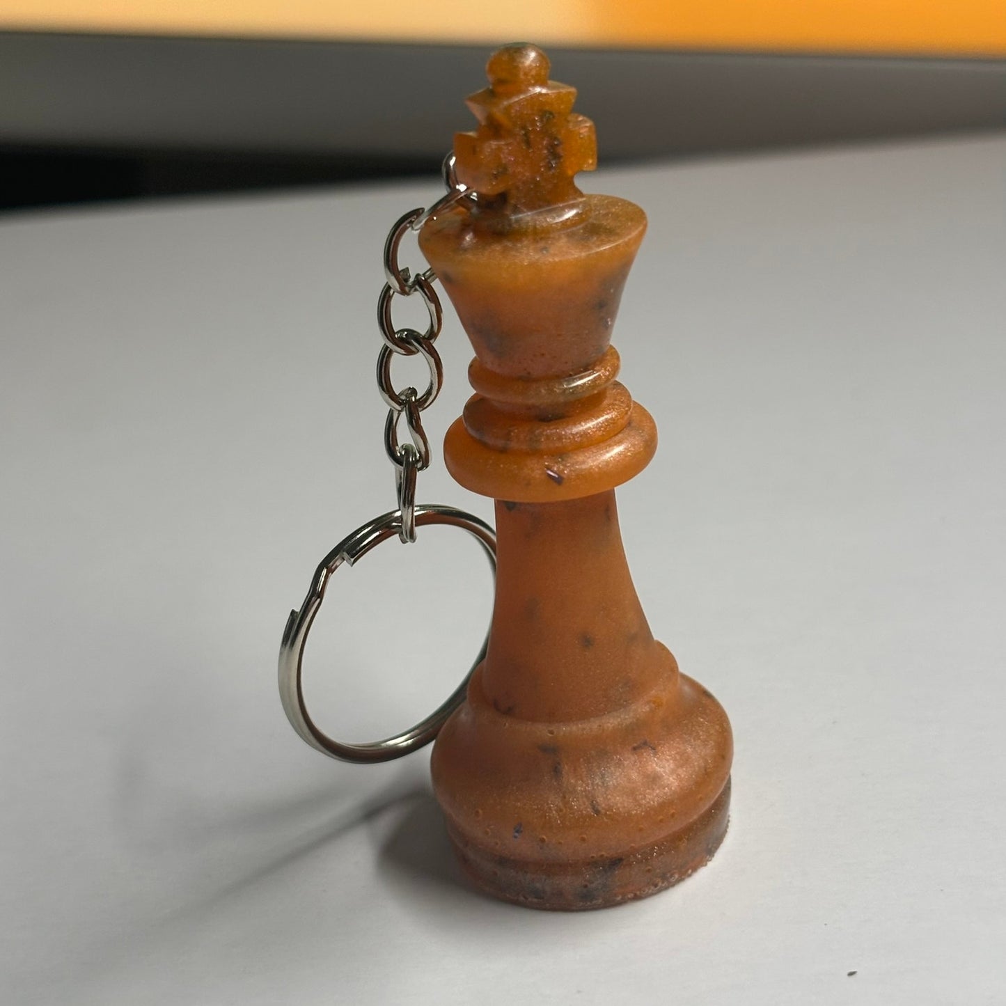 Fire Orange King - Handmade Resin Keychain