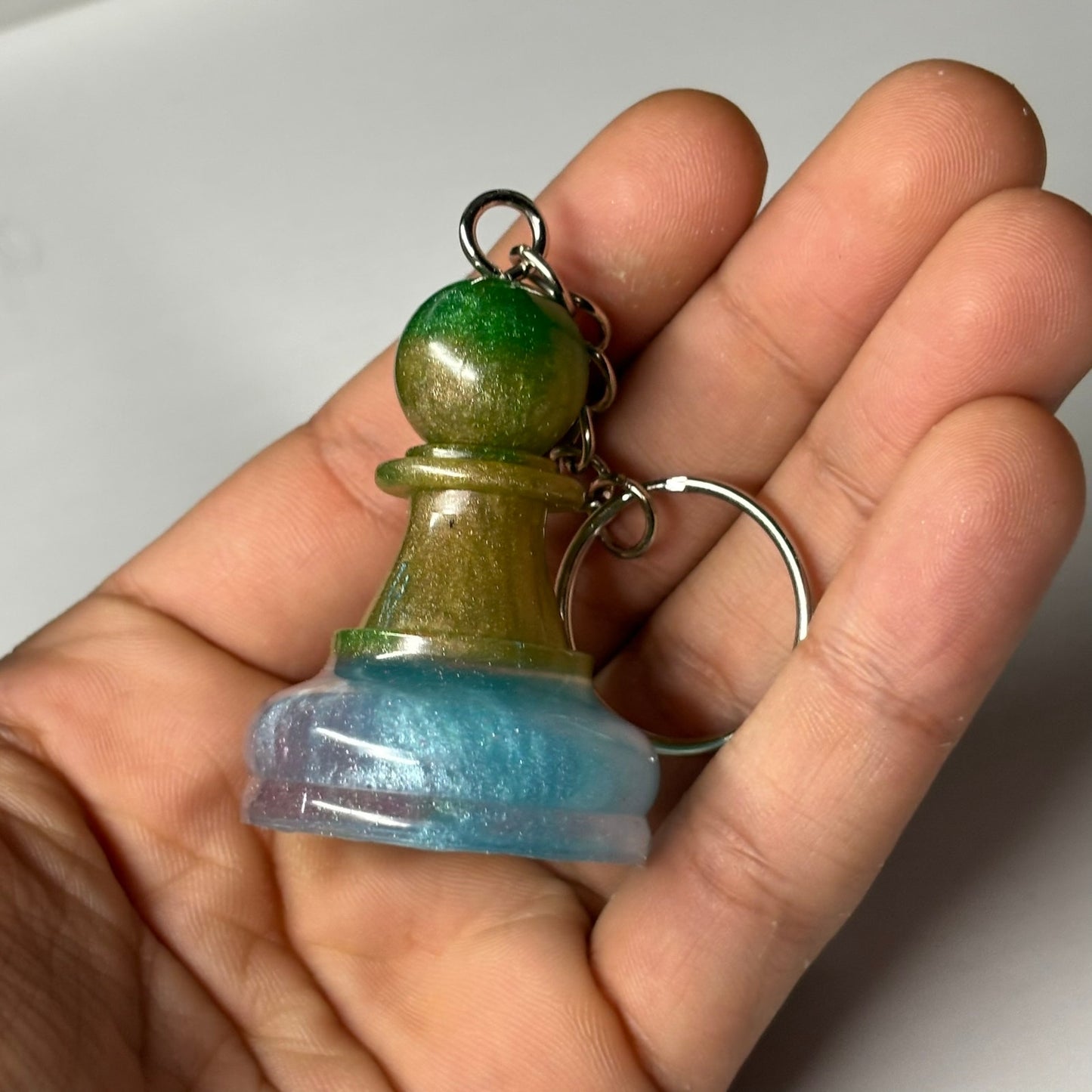 Colored Mixed Pawn - Handmade Resin Keychain - Large Edition