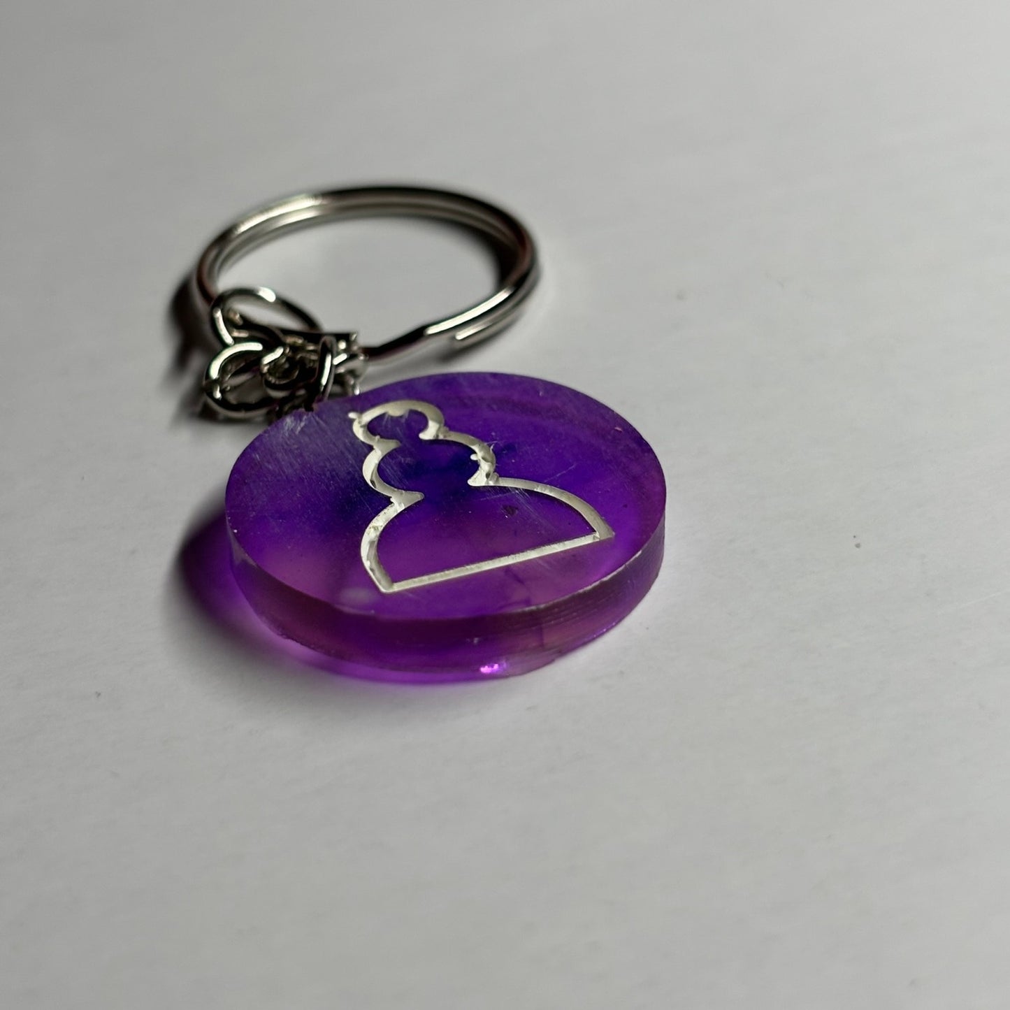Purple Swirl Pawn - Handmade Resin Keychain