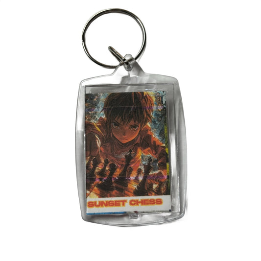 Orange Flash - Chess  Photo Keychain