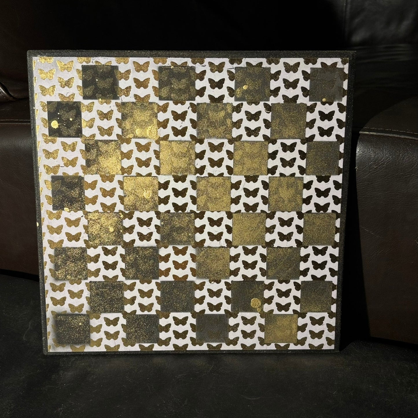 Golden Butterfly - Scrapbook Chess Board