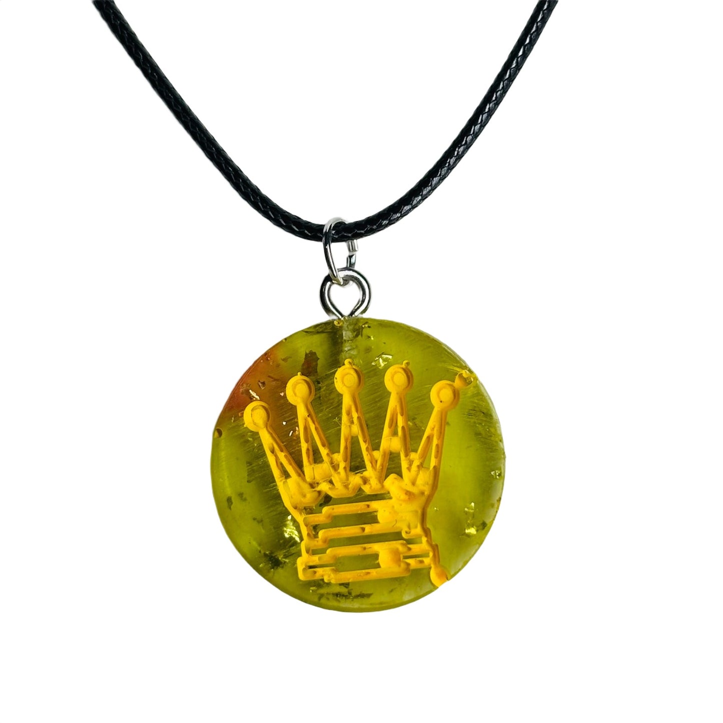 Queens Yellow Royalty - Handmade Resin Chess Necklace