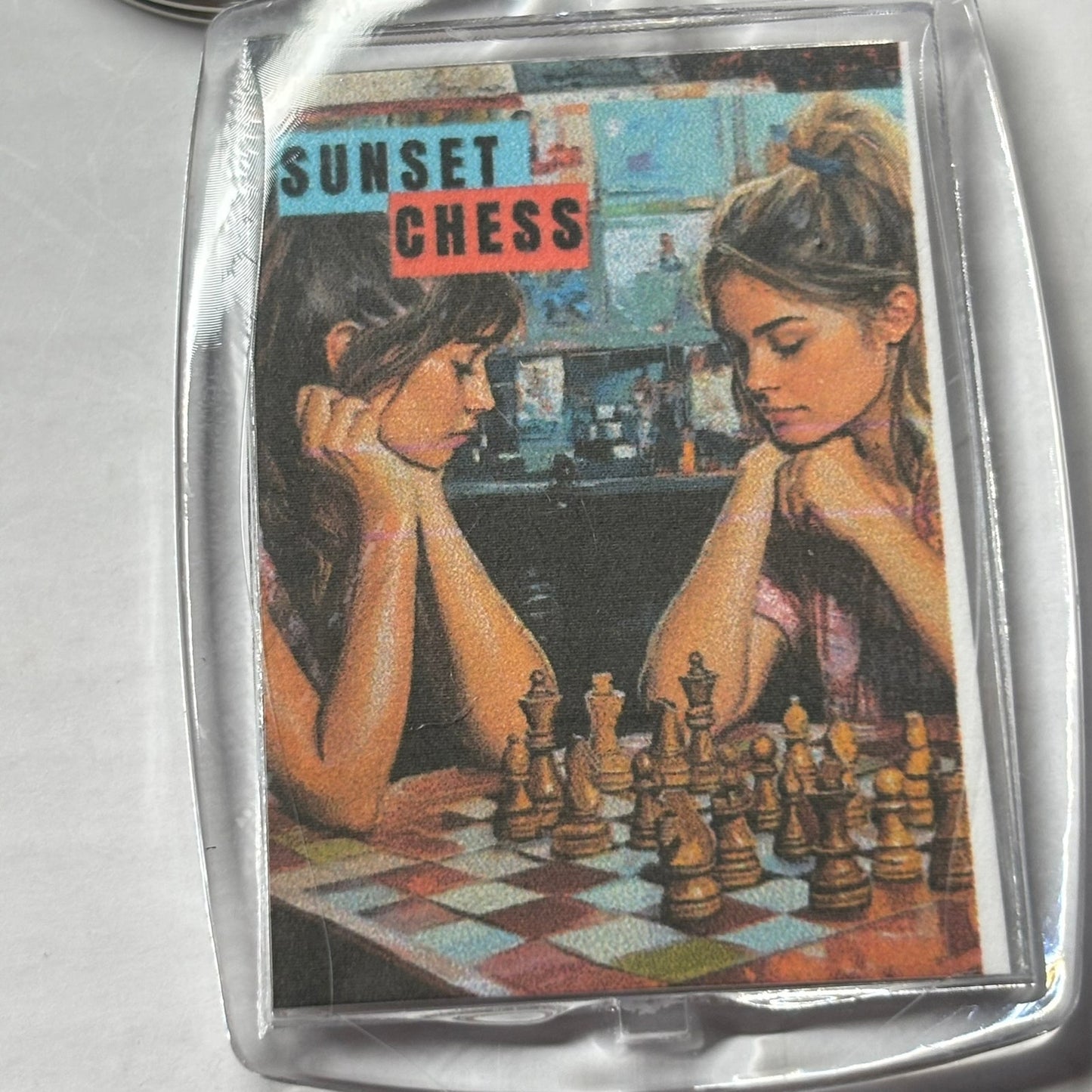 Young Ladies - Chess  Photo Keychain