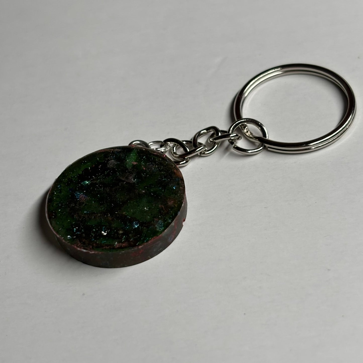 Dark Green King - Handmade Resin Keychain