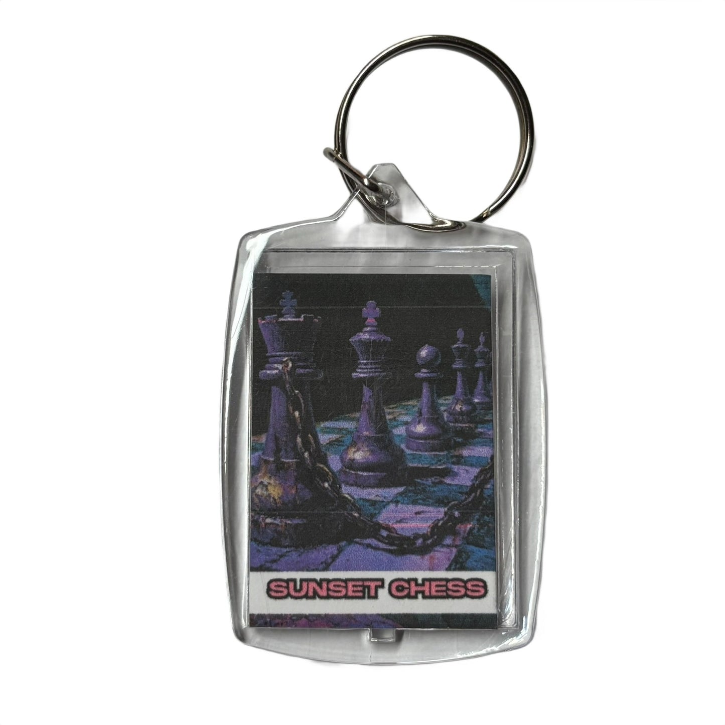 Purple Board - Chess  Photo Keychain