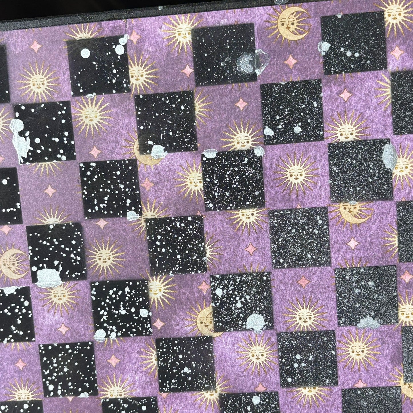 Purple Mini Moons - Scrapbook Chess Board