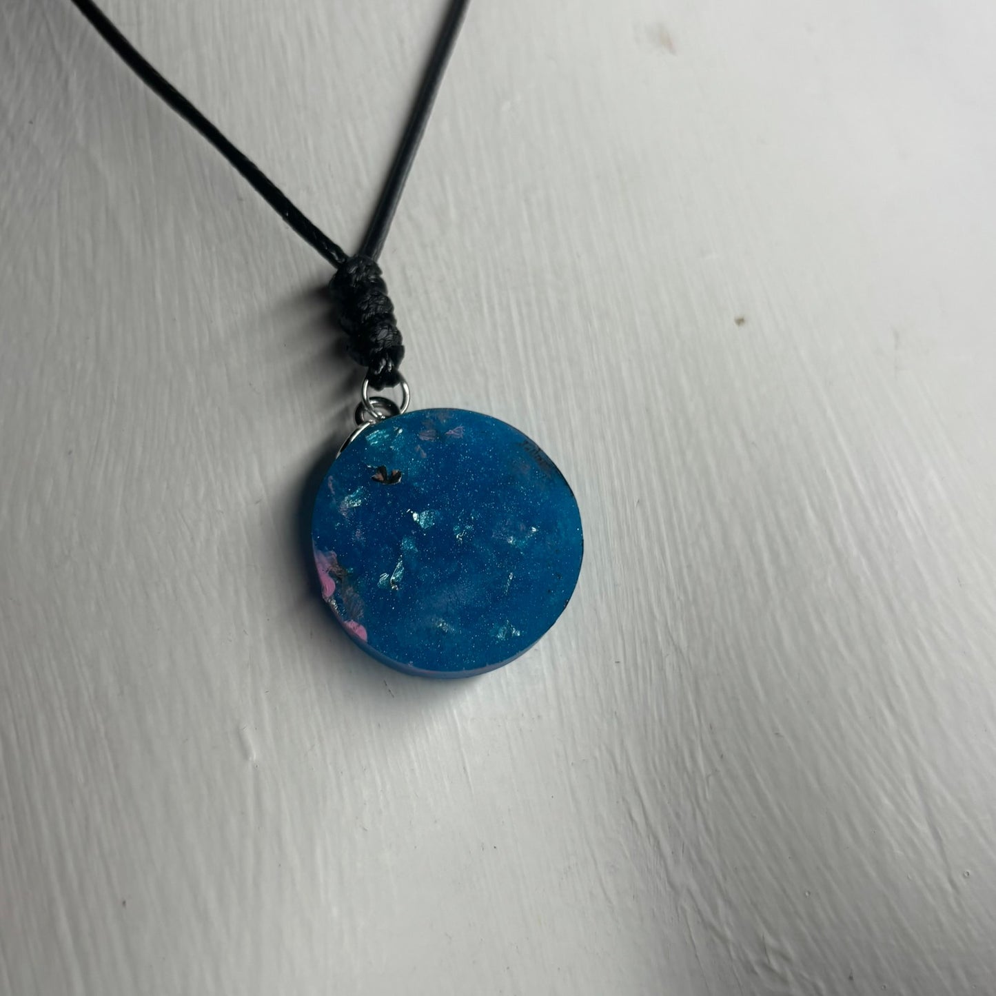 Blue & Pink Knight - Handmade Resin Chess Necklace